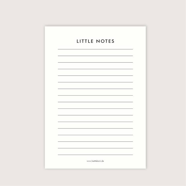 LØTTEBOM - Wholesale Planner - Notepad - "Little Notes"1