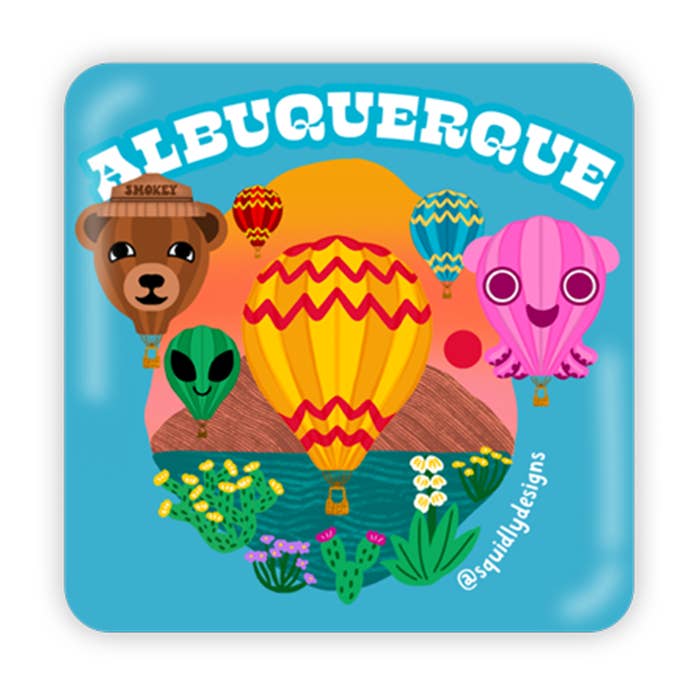 Metal Magnet - Albuquerque Balloons for wholesale by Squidly Designs