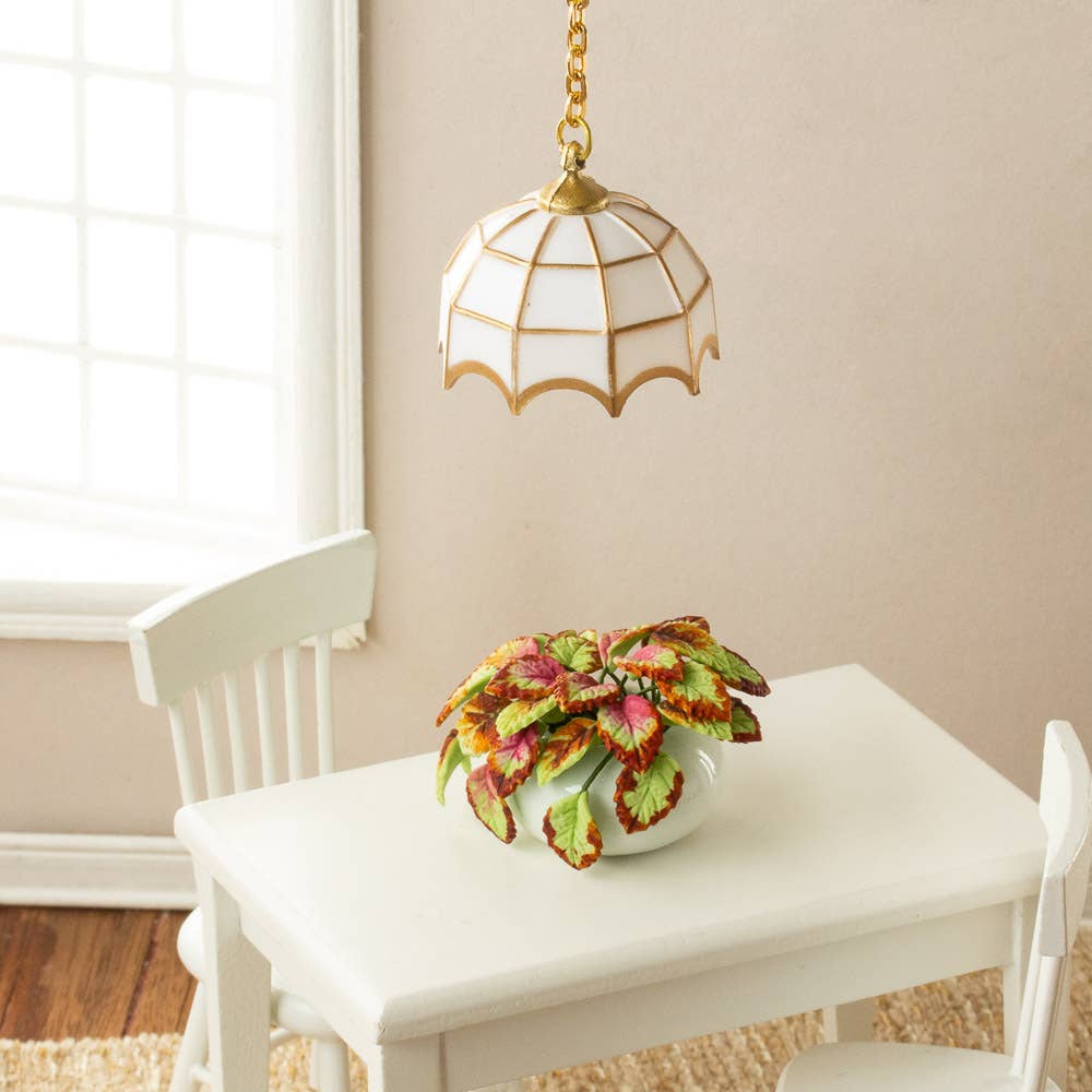 Factory Direct Craft - Wholesale Decorative Tabletop Object - 1-1/4" Miniature Tiffany-Style Swag Lamp1