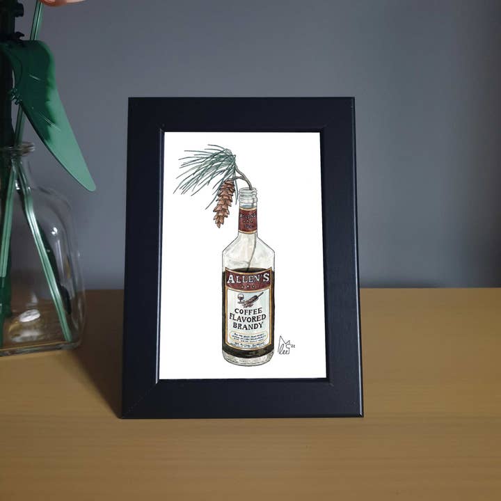 Pinha Maine White Pinha e Pendão em Allens emoldurado 4x6" estampado por atacado de Lee McGuire Art