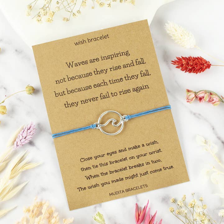 Waves Are Inspiring Wish Bracelet for wholesale by Mudita Bracelets