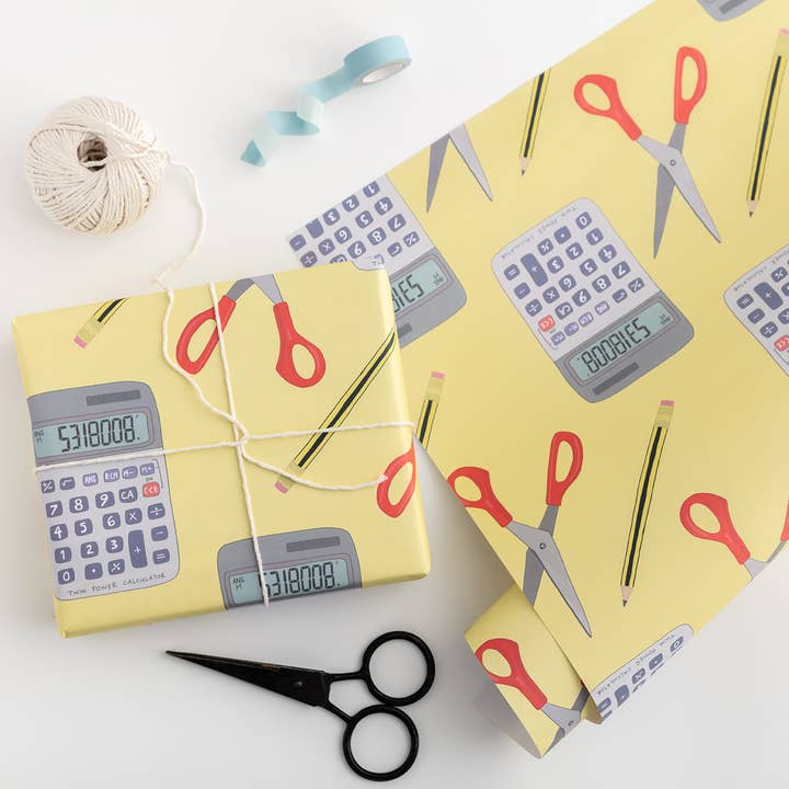 You've Got Pen On Your Face - Wholesale Wrapping Paper Roll - Rolls of Gift Wrap | Wrapping Paper Rolled | Retro | Floral1