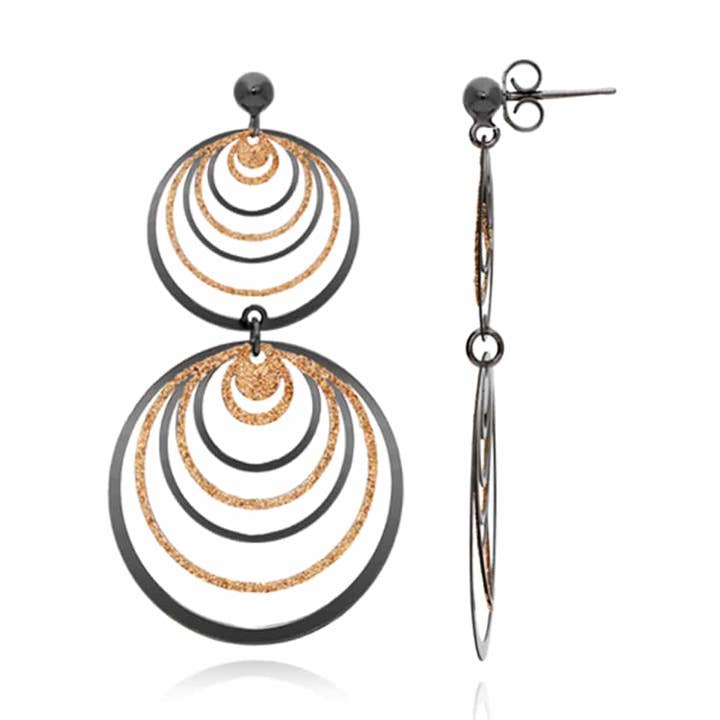 Boucles d'oreilles argent cercles scintillants pour la vente par ORUS BIJOUX