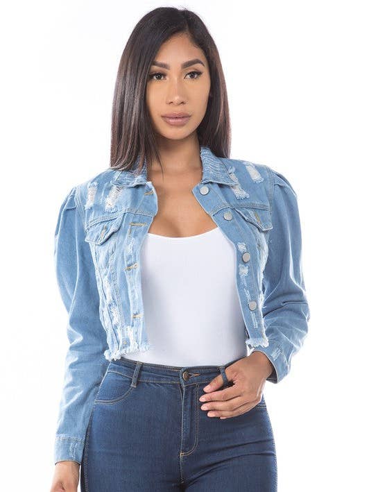 WOMEN FASHION DENIM CROP JACKET for wholesale by By Claude