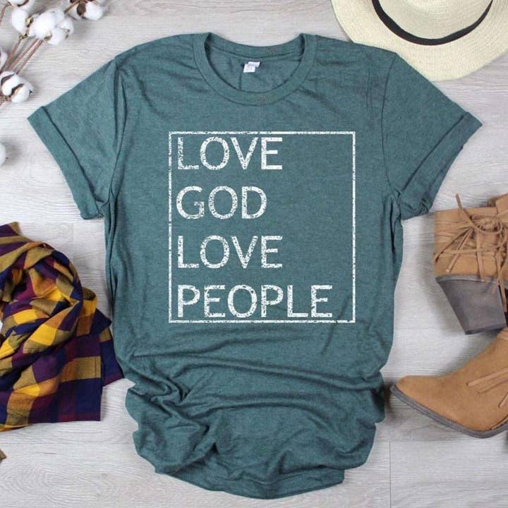 Love God Love People Shirt for wholesale by Sunfire Tees