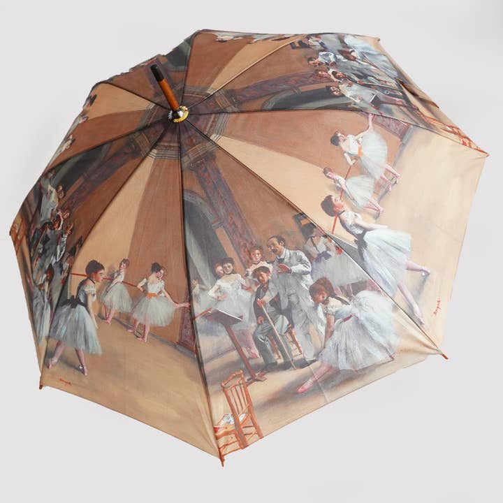 The San Francisco Umbrella Company - Wholesale Umbrella - Unisex - Edgar Degas' Ballet School Stick Umbrella