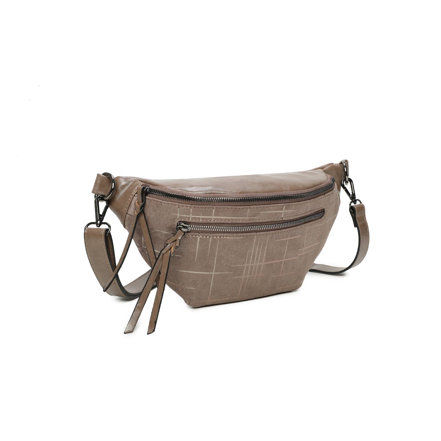 INES DELAURE - Wholesale Messenger Bag - Women's - Bi-material banana, different prints7