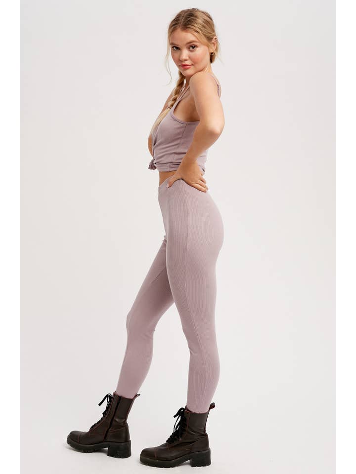 Listicle - Wholesale Lounge Set - Women's - Ribbed Knit Cami & Leggings Lounge Set28