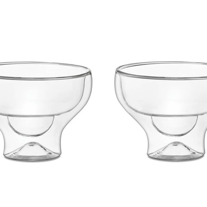 Fox Run Brands - Wholesale Cocktail/Liquor Glass - Outset Margarita Glasses, Set of 2, 4" x 3.25" x 3.5"