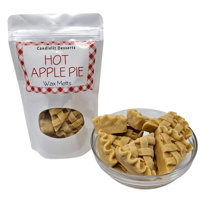 Wax Melt Bag - Hot Apple Pie Slice Shaped Wax Melts for wholesale by Candlelit Desserts