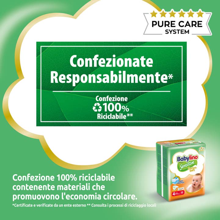 Babylino - Wholesale Diaper (Non-Cloth) - Baby - Babylino Sensitive Cotton Soft, Diapers Size 4, 50 Units8