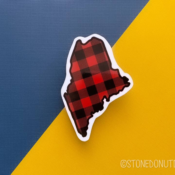 Stone Donut Design, LLC - Vendita all'ingrosso Adesivo - Adesivo in vinile Plaid Maine1