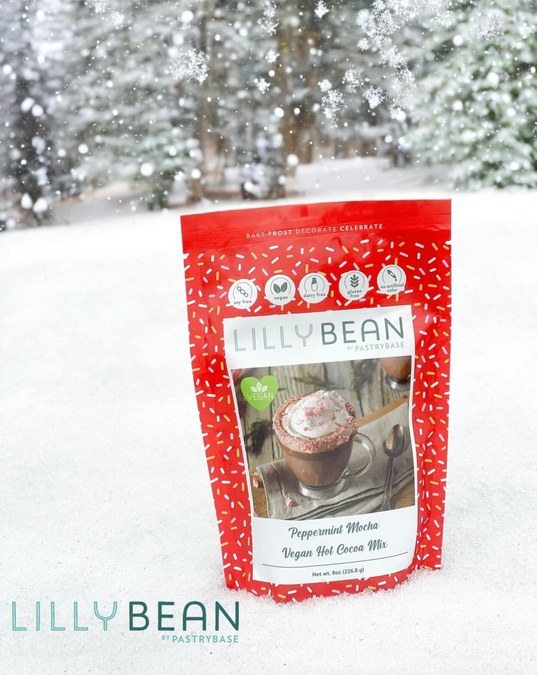 LillyBean Baking – Großhandel Kakao/Heiße Schokolade – Pfefferminz-Mokka-Heißkakaomischung (Vegan & Glutenfrei)3
