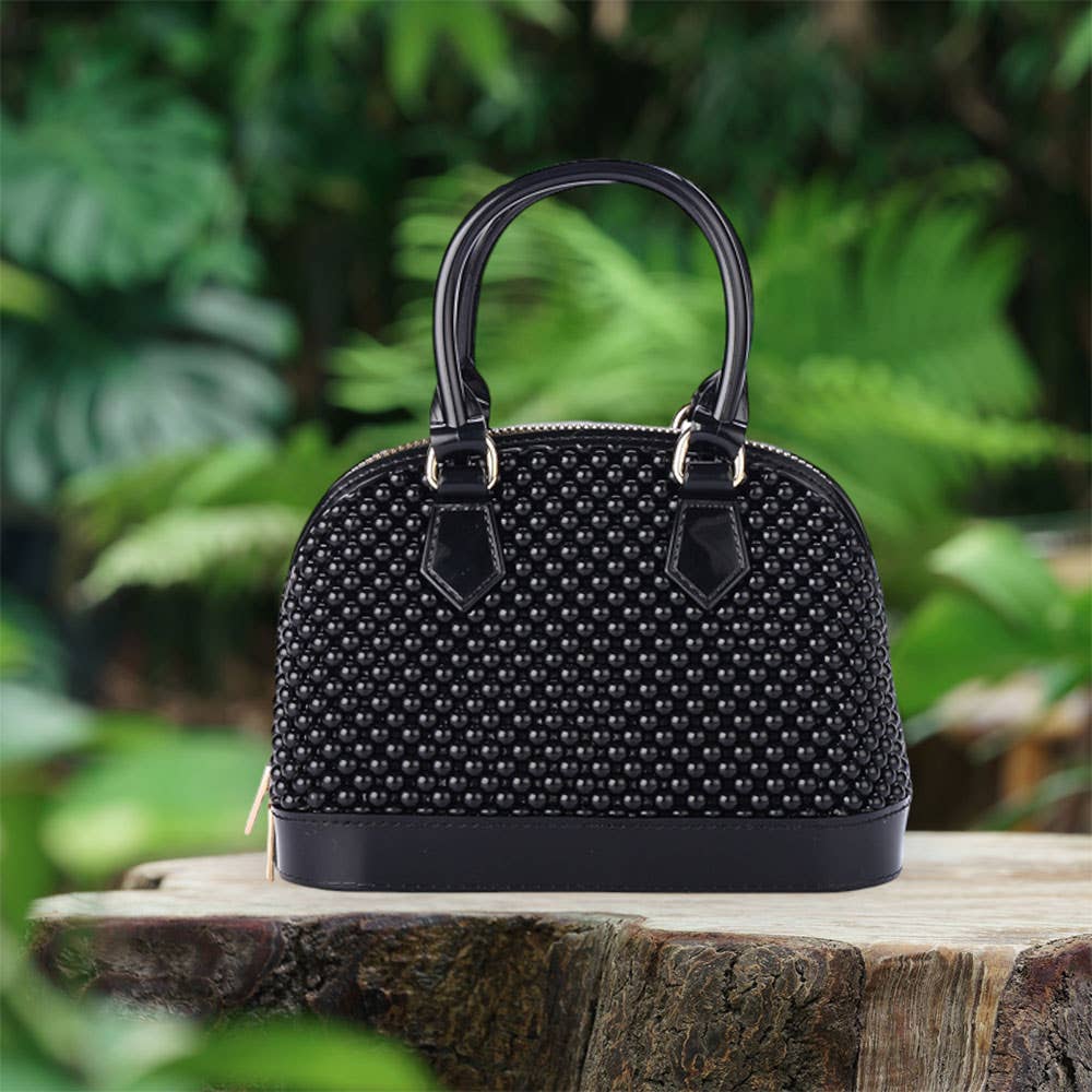 Sensibling Corp. - Wholesale Top Handle Bag - Women's - Solid Jelly Rubber Tote / Crossbody Bag0