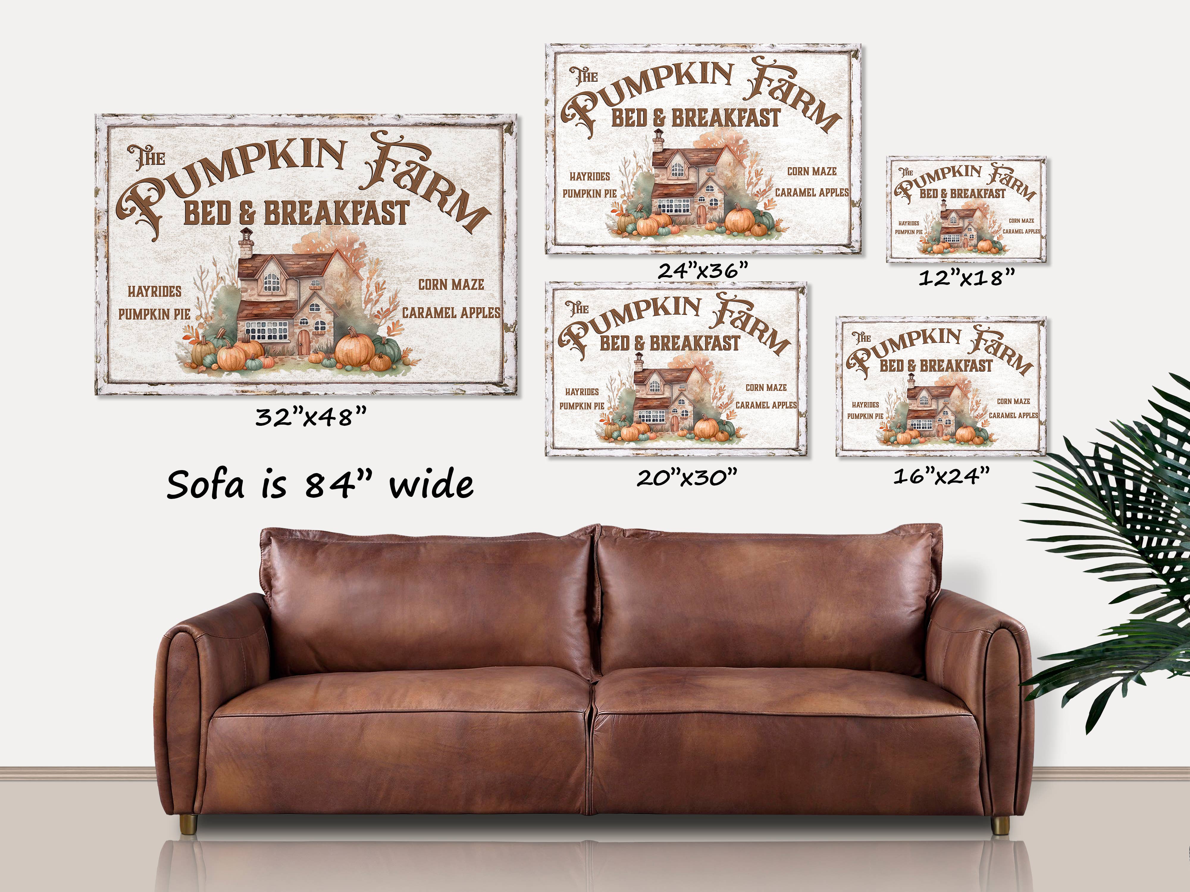 Olive Branch Farmhouse - Wholesale Canvas Art - Pumpkin Farm Bed & Breakfast Vintage Wall Art0