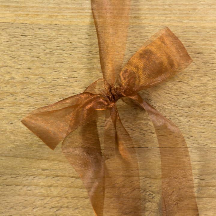 Sienna Voile ribbon for wholesale by kadopapier.net