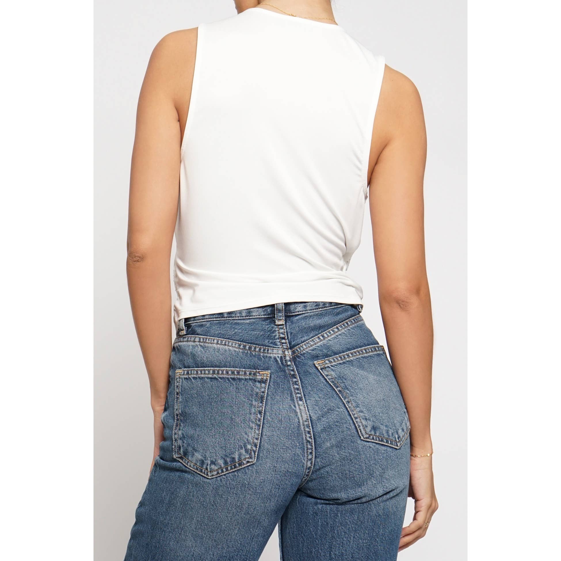 Sans Souci - Venta al por mayor Jersey corto de punto - Mujer - TOP DE PUNTO SIN MANGAS HOT FIX SURPLUS6