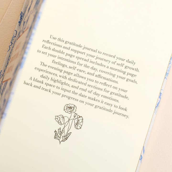 Lisa Angel - Wholesale Journal/Diary - Blue Wildflower Print Daily Gratitude Journal3