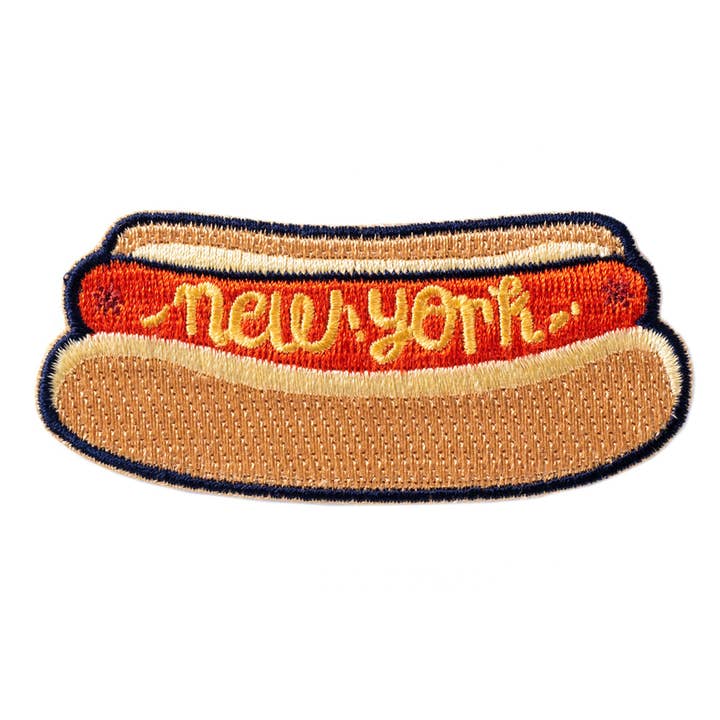 New York Hot Dog Patch for wholesale by Badge Bomb
