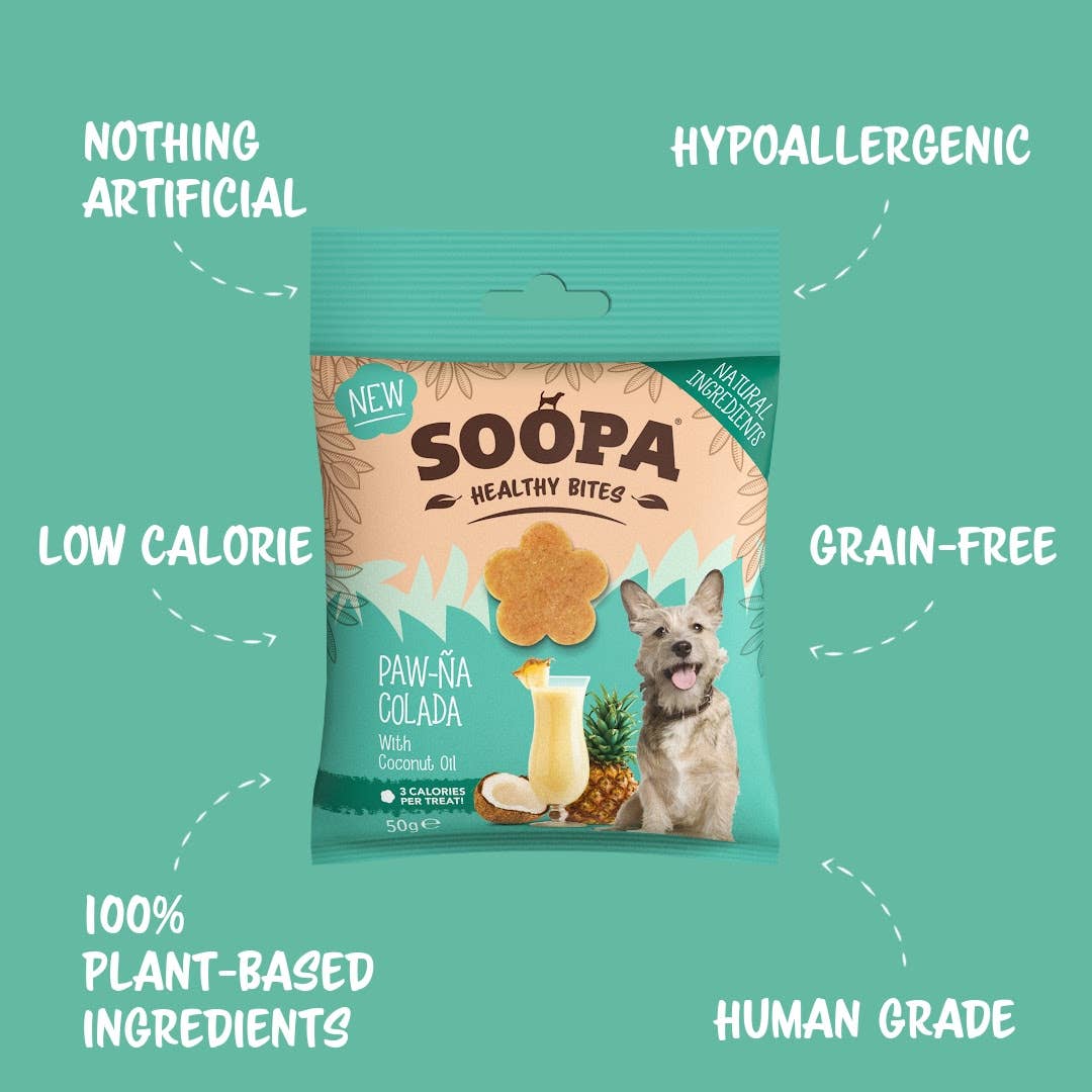 Soopa Europe - Wholesale Pet Treats - Dog - Paw-Na Colada Dog Treats0