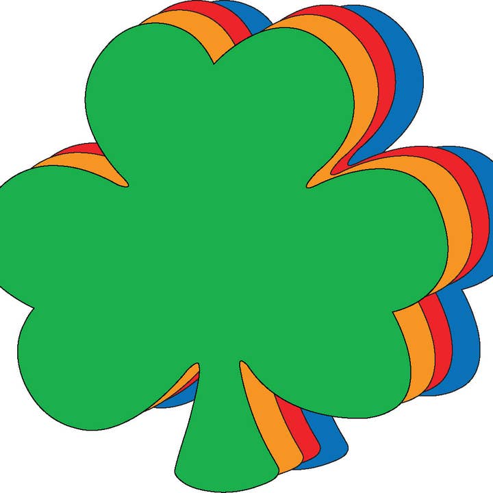 Creative Shapes Etc. - Vendita all'ingrosso Calamite - Trifoglio magnetico fustellato, piccolo, assortito