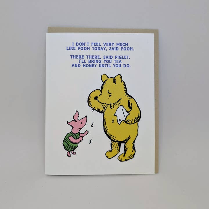 I Don't Feel Very Much Like Pooh Today - Pooh Card for wholesale by Big Wheel Press