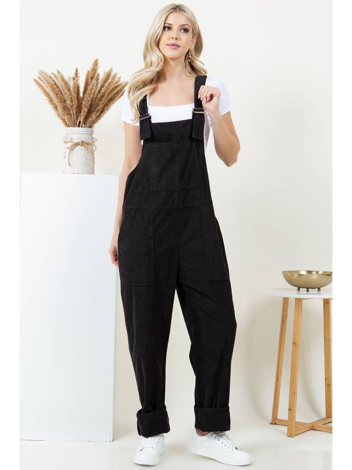 LA Soul - Wholesale Overalls - Unisex - Black Corduroy Overall