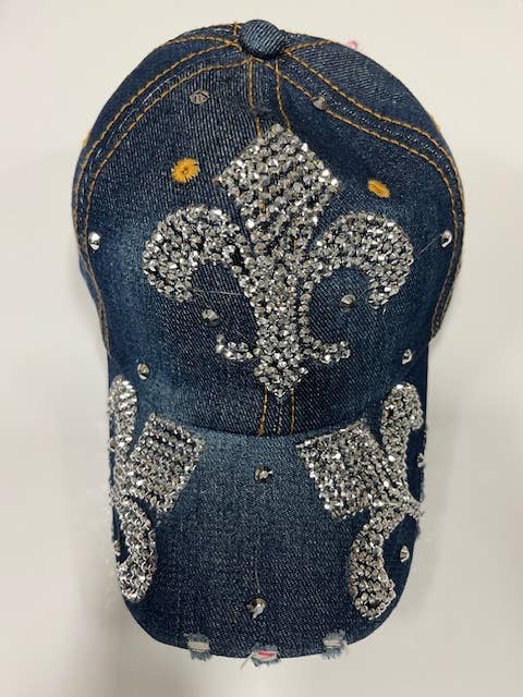 7 Star - Vente Casquette de baseball – femme - Casquettes en denim avec strass assorties et ajustables (12 pièces assorties)9