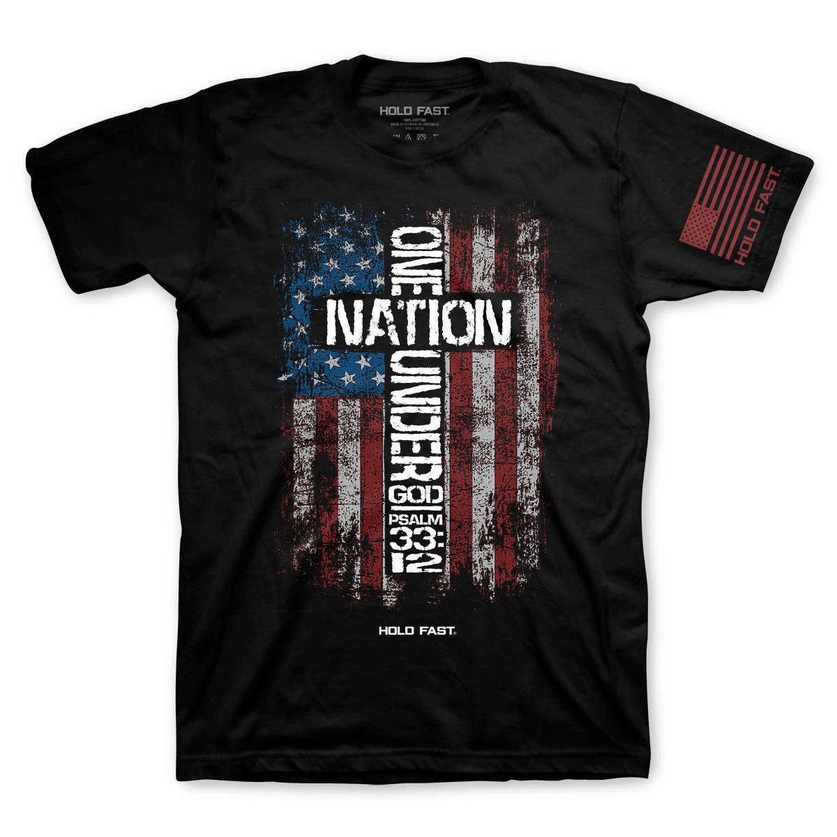 Noir Hold Fast T-shirt drapeau d'une nation pour homme en vente sur Faire1