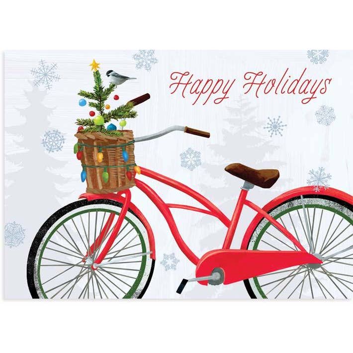 Christmas Bike Card for wholesale by 23rd Day Paper Goods