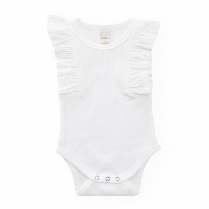 Débardeur et haut à larges côtes Shimmy - COCONUT pour la vente par With Love for Kids