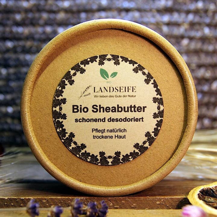 Manteiga de karité orgânica suavemente desodorizada - cuidados naturais da pele sem cheiro por atacado de Landseife