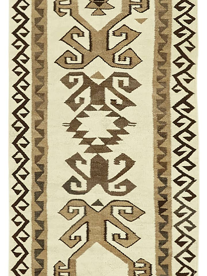 3x11 Weißer Boho Läufer Kilim Teppiche - 42817 für den Großhandel von RUG N CARPET