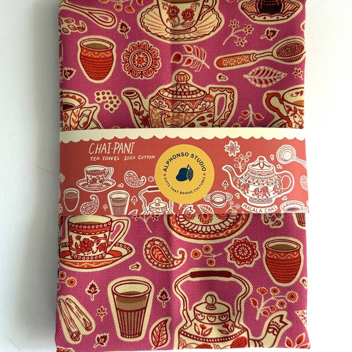 Cotton Tea towel handmade designer for wholesale by Alphonsostudio