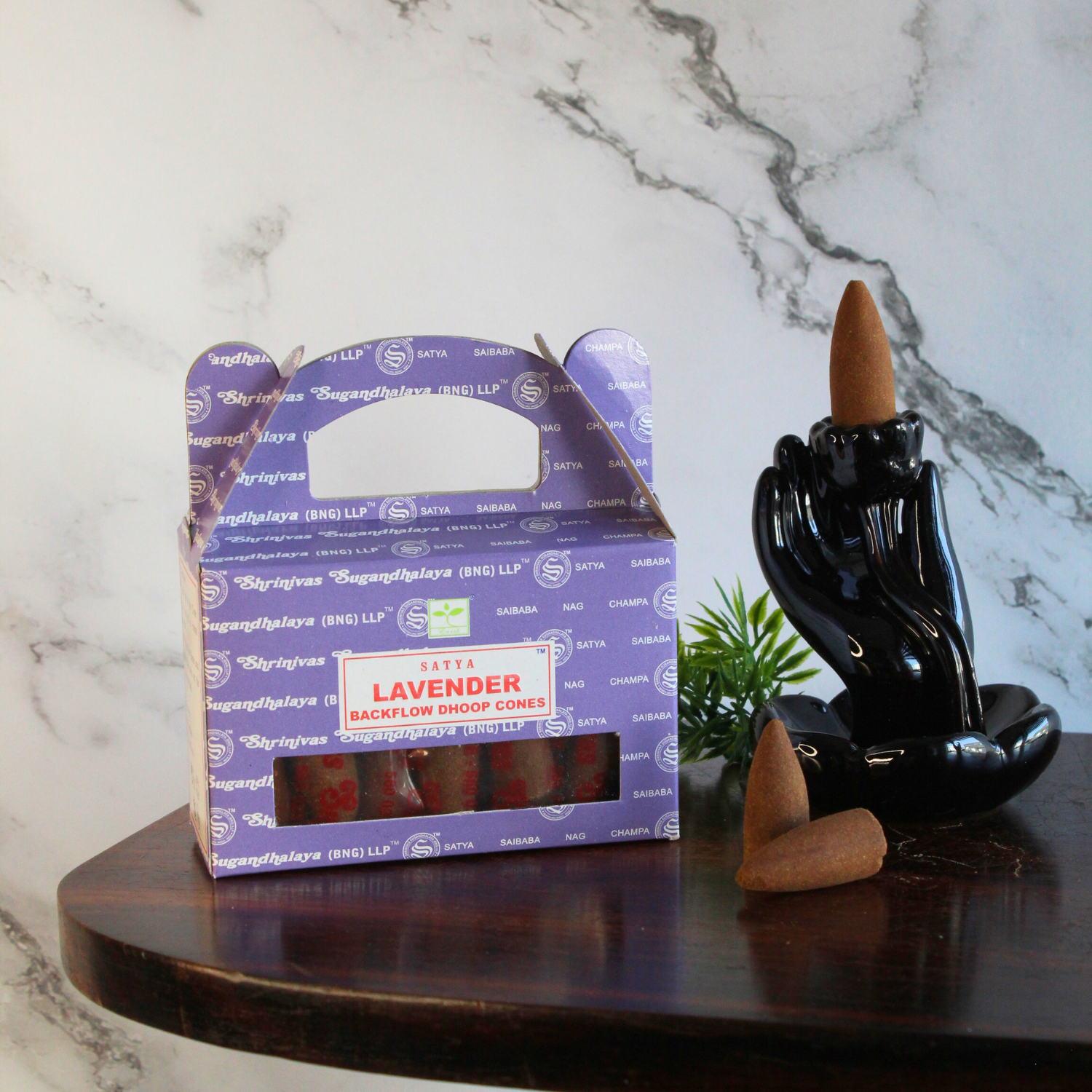 Green Tree - Wholesale Incense - Satya Lavender Backflow Dhoop Cones3