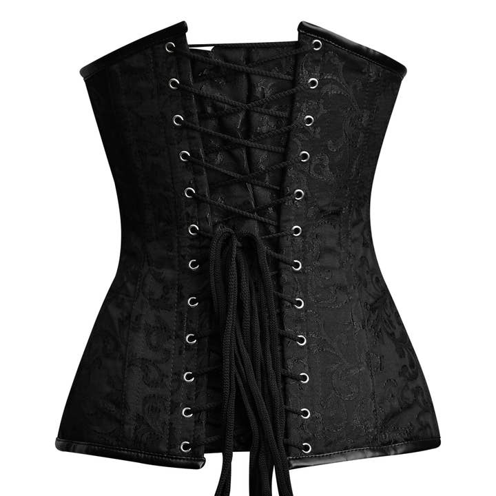 Miss Leather - Wholesale Corset - Women's - Womens Black corset top plus size - Brocade Corset Dress4