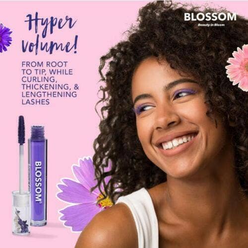 Kasa Style - Wholesale Lip Gloss - Blossom Beauty in Bloom Colored Volumizing Mascara Crystal  Iridescence Lip Gloss Purple Set3