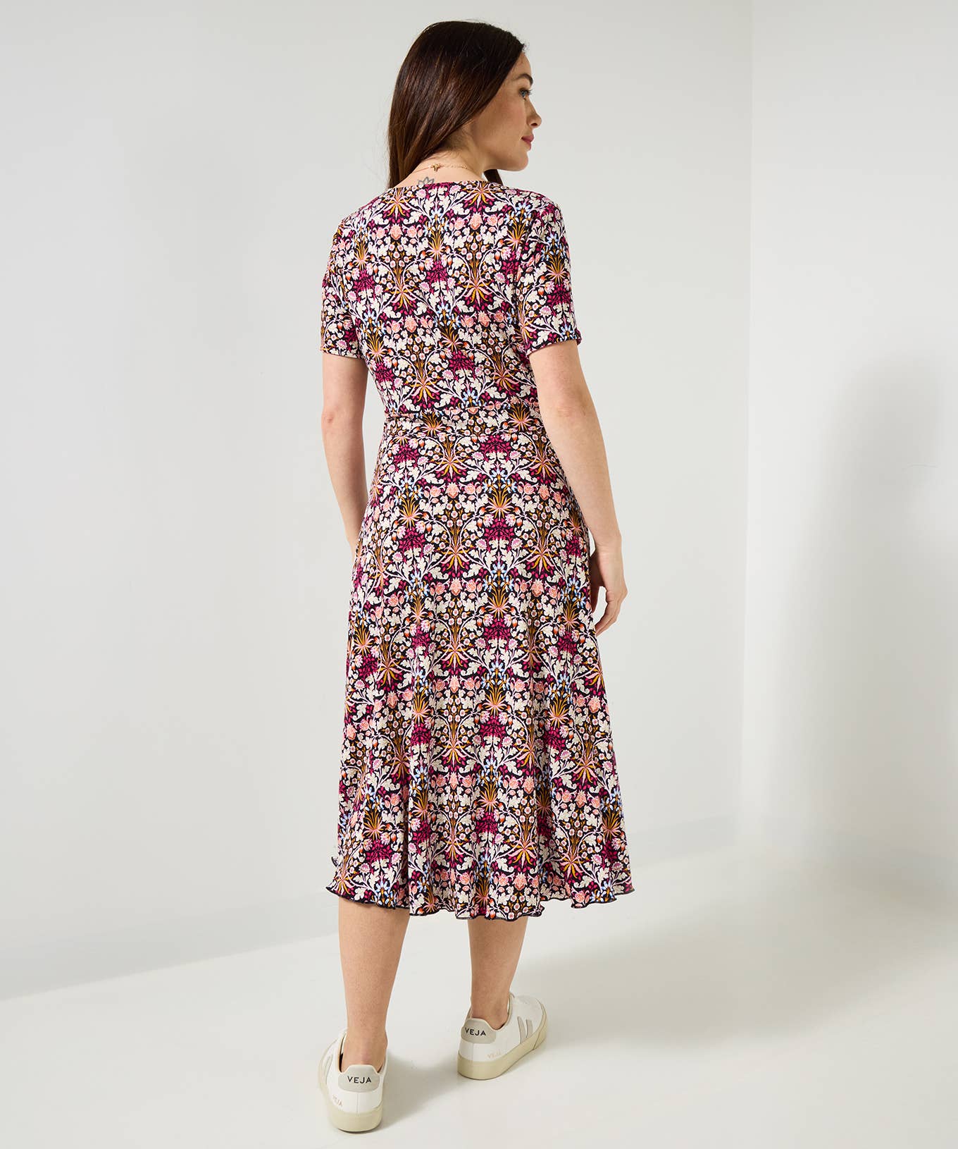Plum Radiant Reversible Printed Jersey Dress for wholesale on Faire8