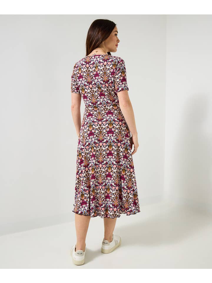 Plum Radiant Reversible Printed Jersey Dress for wholesale on Faire8