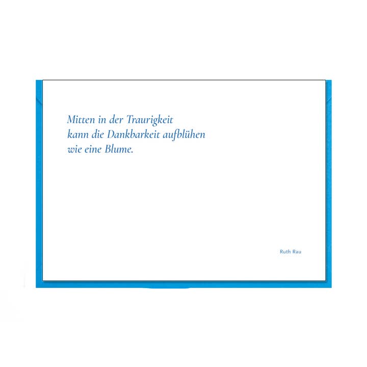 Folded card "In the midst of sadness, gratitude can bloom like a flower." for wholesale by Langelütje