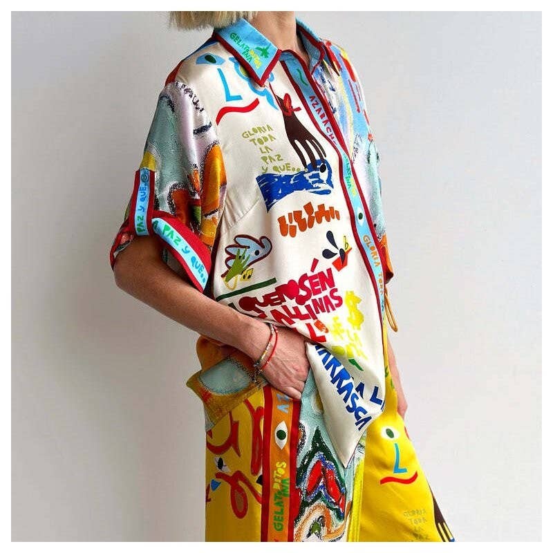 PRINTING Stylish Printed Short Sleeve Pants Set for wholesale on Faire2