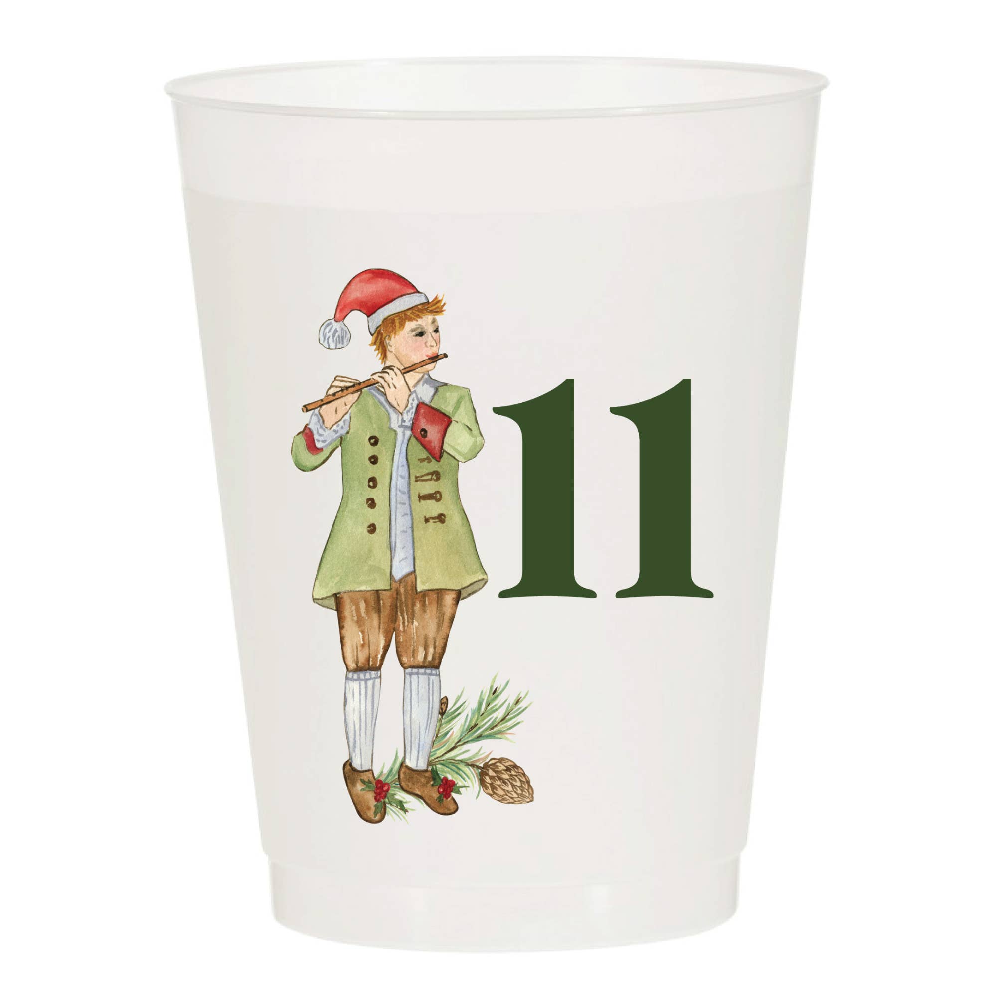 Sip Hip Hooray – wholesale Disposable cup – 12 Days of Christmas Frosted Cups / 12 Cups - Christmas12