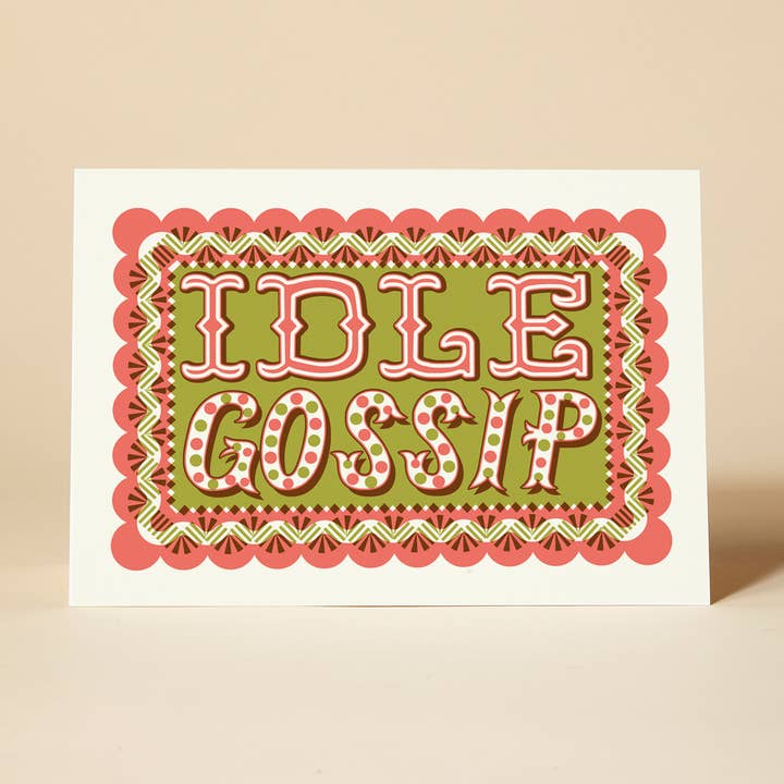 Idle Gossip Card Pack (10 Cards) for wholesale by Pressed and Folded