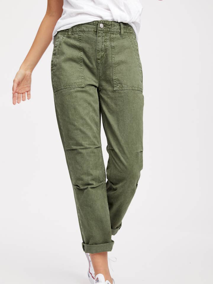 Armi Olive Austin Women's Relaxed Surplus Pant in Army Green for wholesale on Faire0