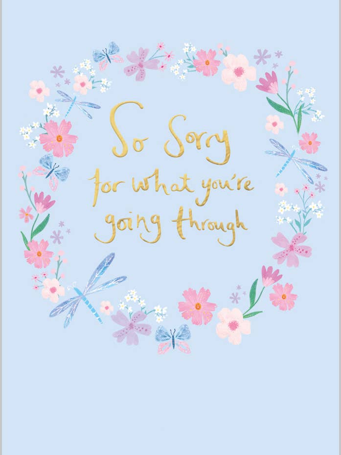 Tänker på dig - Så ledsen blommig för wholesale av Abacus Cards and Clare Maddicott Publications