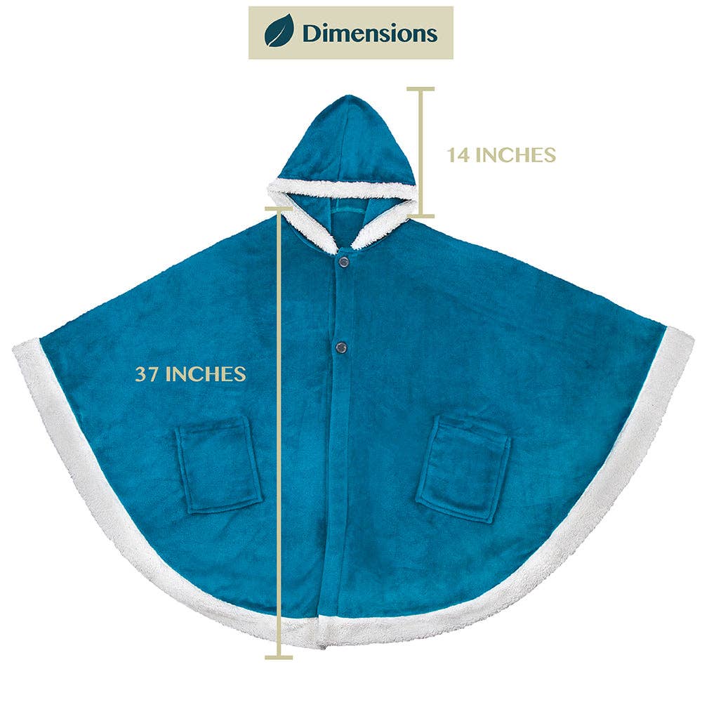 Pavilia – wholesale Poncho – Women's – Angel Wrap Hoodie Sherpa Poncho Blanket136