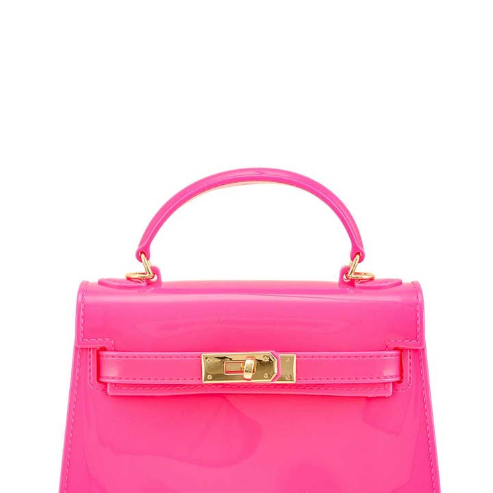 Shop Neighbors - Wholesale Top Handle Bag - Women's - Double Strap Buckle Top Handle Jelly Bag