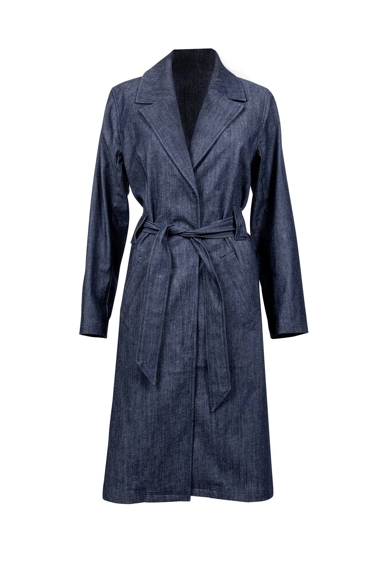 La Peony Clothing - Wholesale Trench Coat - Women's - The Alexandra Denim Trench