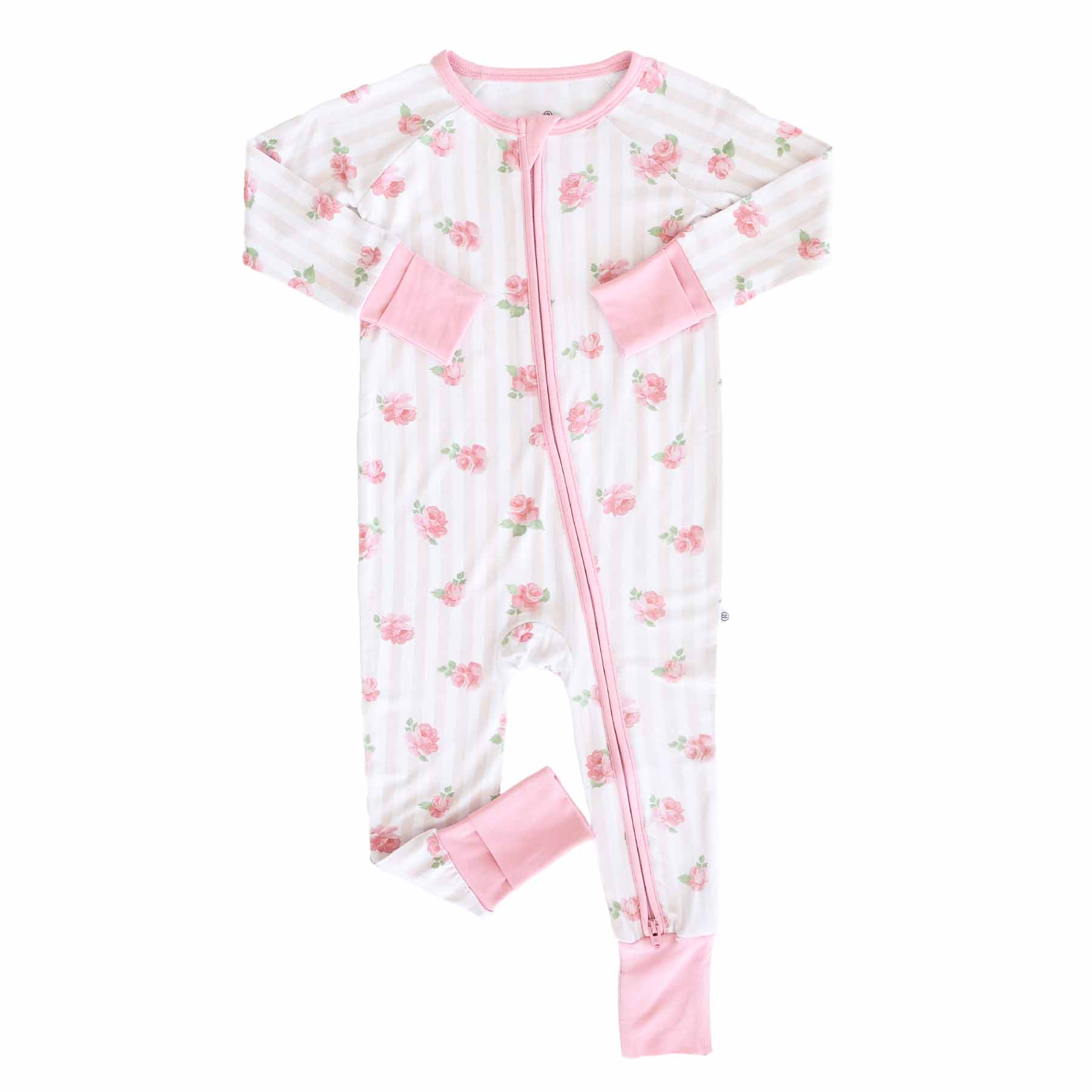 Caden Lane - Wholesale Jumpsuit - Baby - Rosy & Cozy Convertible Zip Romper1