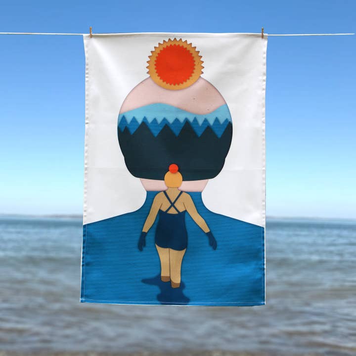 Designed by Islay - Wholesale Tea Towel - Wild Swimming | Loch / Lake Tea towel1